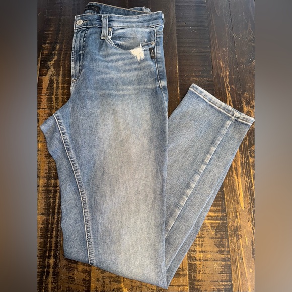 Silver Blue Denim Jeans - Picture 1 of 7
